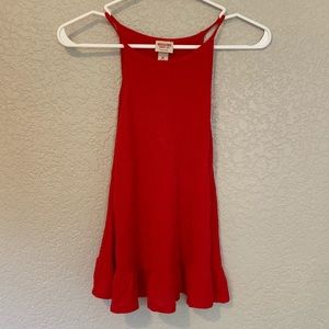 Red tank top